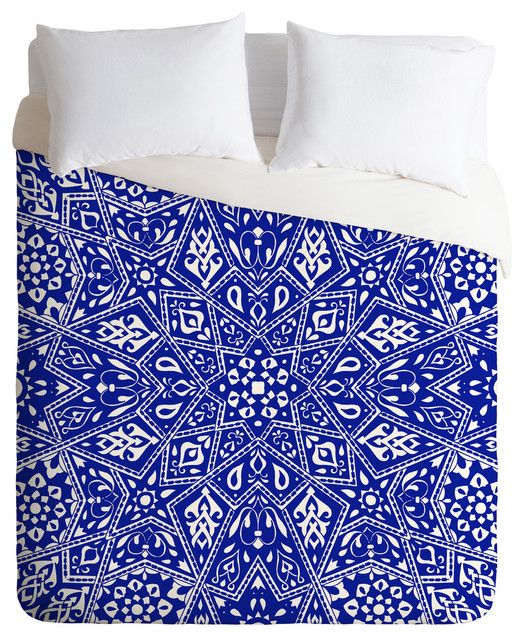 Deny Designs Aimee St Hill Amirah Blue Outdoor Throw Pillow 16 x 16