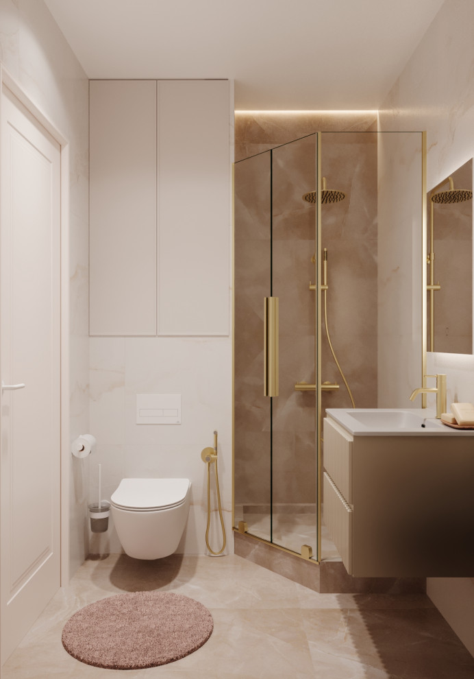 Дизайн проект 3х комнатной квартиры с большой кухней-гостиной