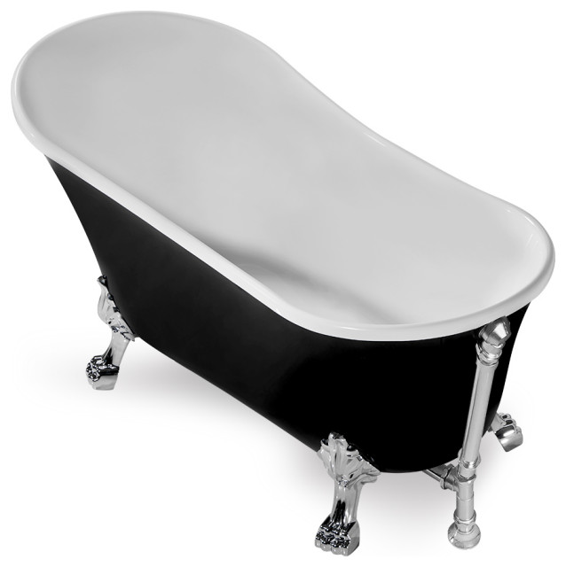 67" Streamline NPT9345CHCH Clawfoot Tub With External Drain