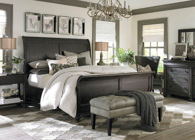 emporium sleigh bedbassett furniture - contemporary - bedroom