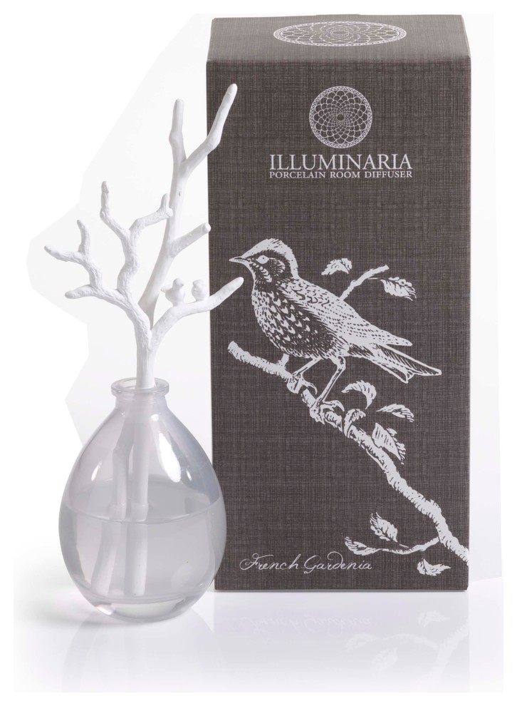 "Illuminaria" Porcelain Diffuser, French Gardenia Fragrance