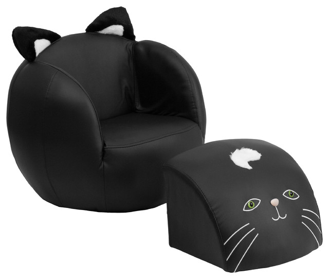 MFO Kids Cat Chair and Footstool Contemporary Kids Chairs by