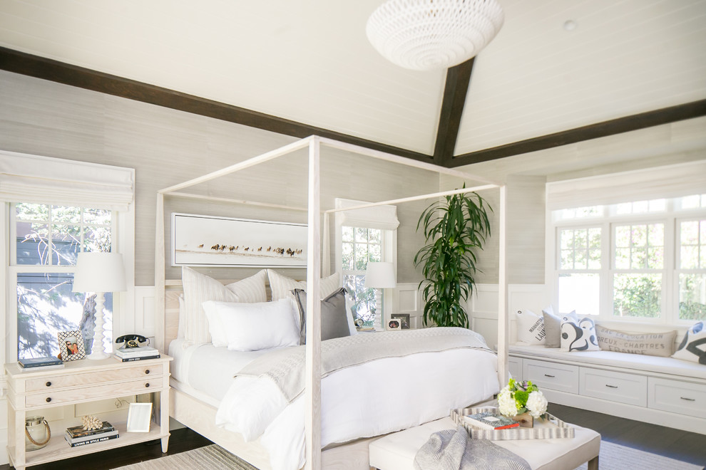 Eclectic guest bedroom in Orange County.