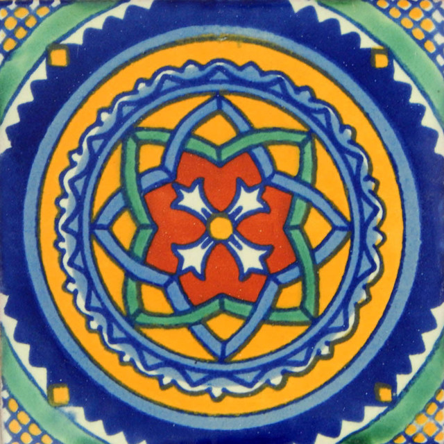 100 Mexican Talavera Decorative Handmade Tiles Folk Art  C041