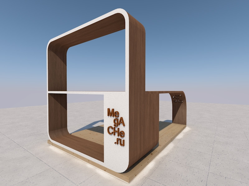 Эскиз торгового острова для интернет-магазина в ТЦ, 2017г