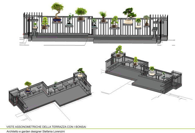 Progetto di strutture che valorizzano i Bonsai contemporary-deck