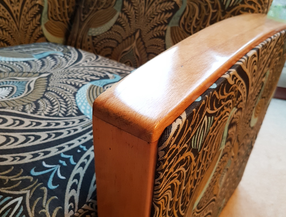 Art Deco recliner armchair