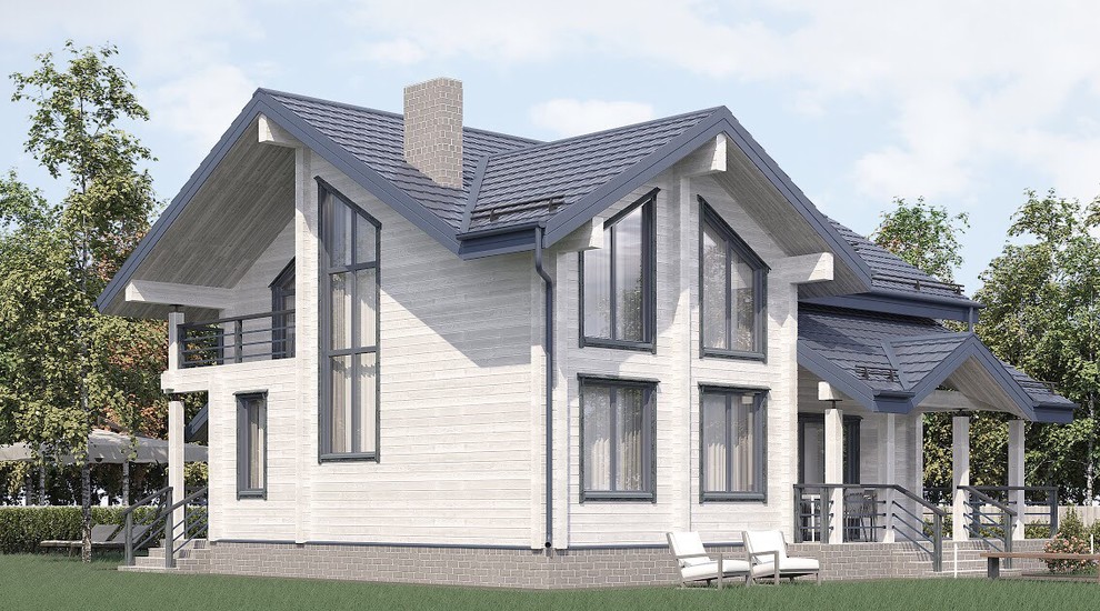 Дом из профилированного бруса 200х142.