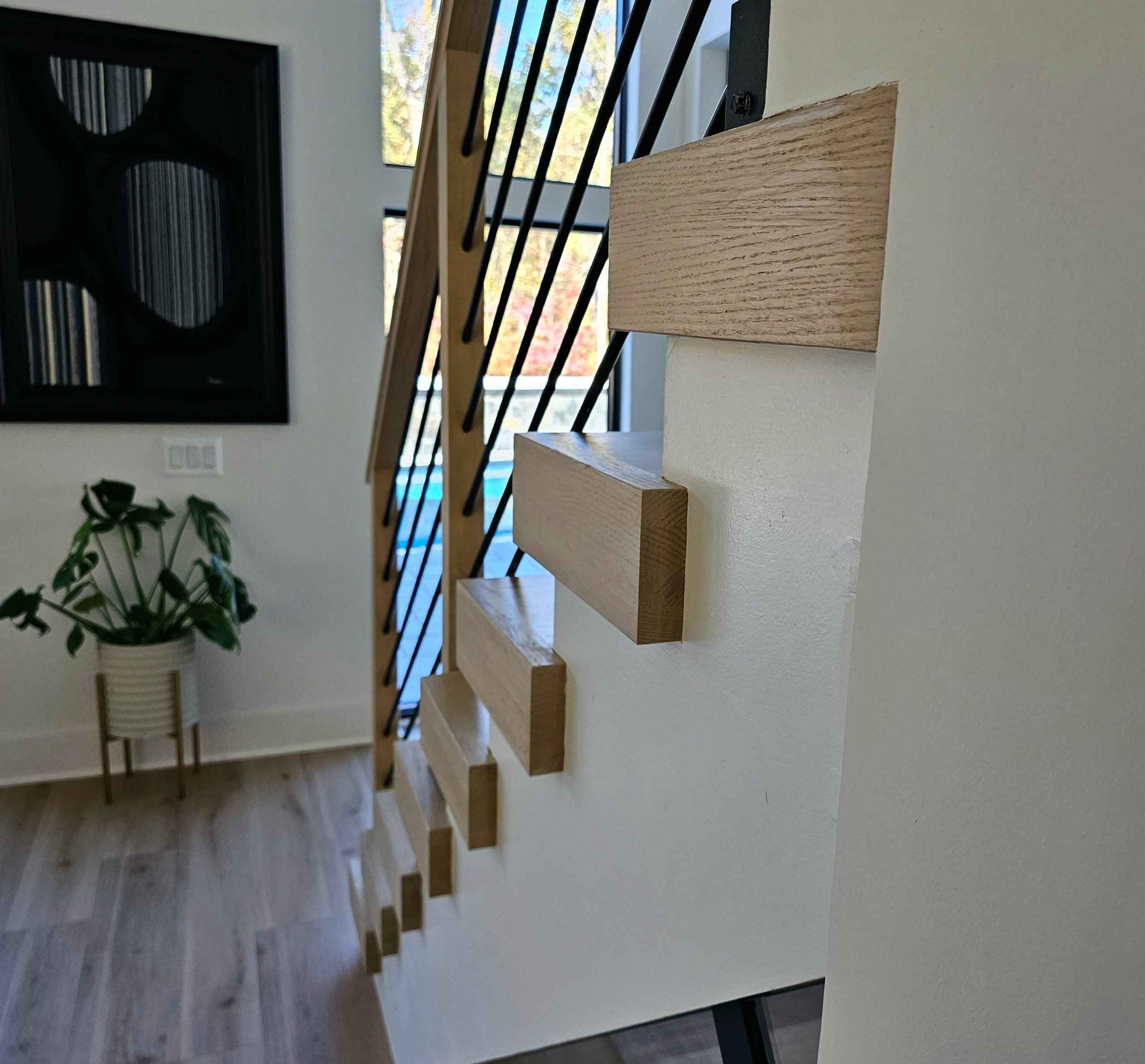 111_Open-Rise Stair with a Stunning Pool View, Great Falls, VA 22066
