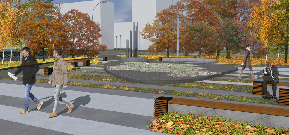 Концептуальное предложение благоустройства территории сквера Л.Ровнина