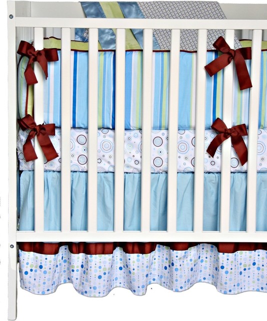 Jack Blue Stripe Crib Bedding