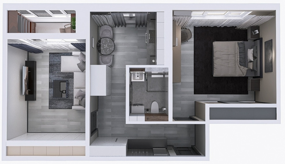 Двушка в стиле минимализм