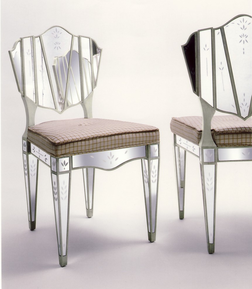 Lewiston Suite Mirrored Chair - Art | Harrison Collection