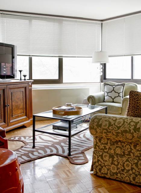 Living Room organization: East Village, NYC 1 bedroom traditional-living-room