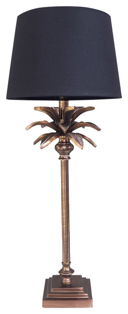 Palm Tree Table Lamp, Copper