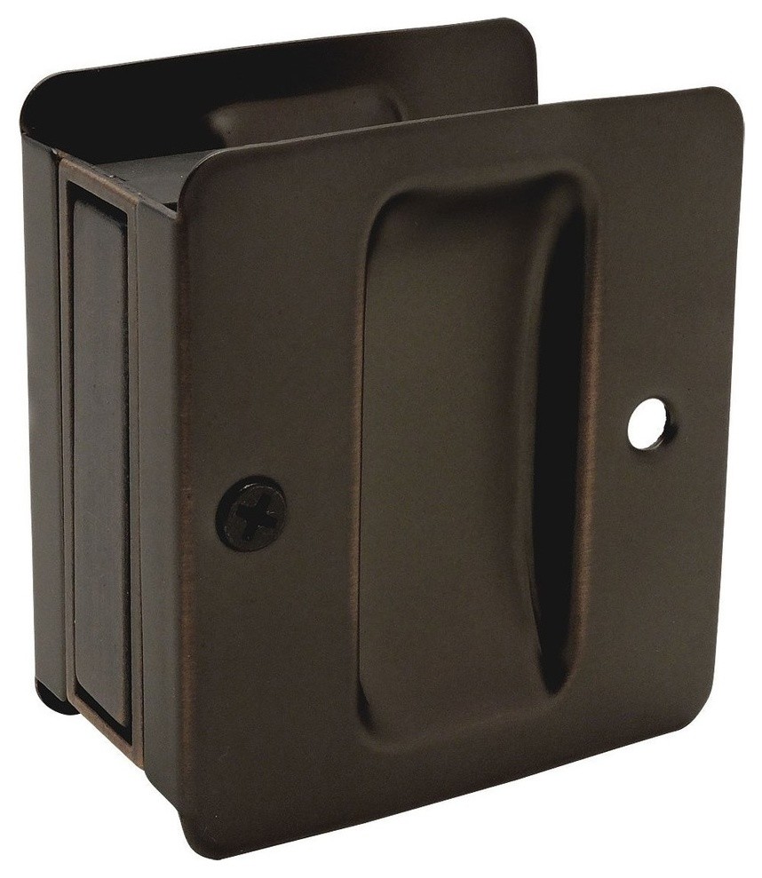 Oil Rubbed Bronze Pocket Door Passage, 53881 Transitional Pocket Door Hardware by Door