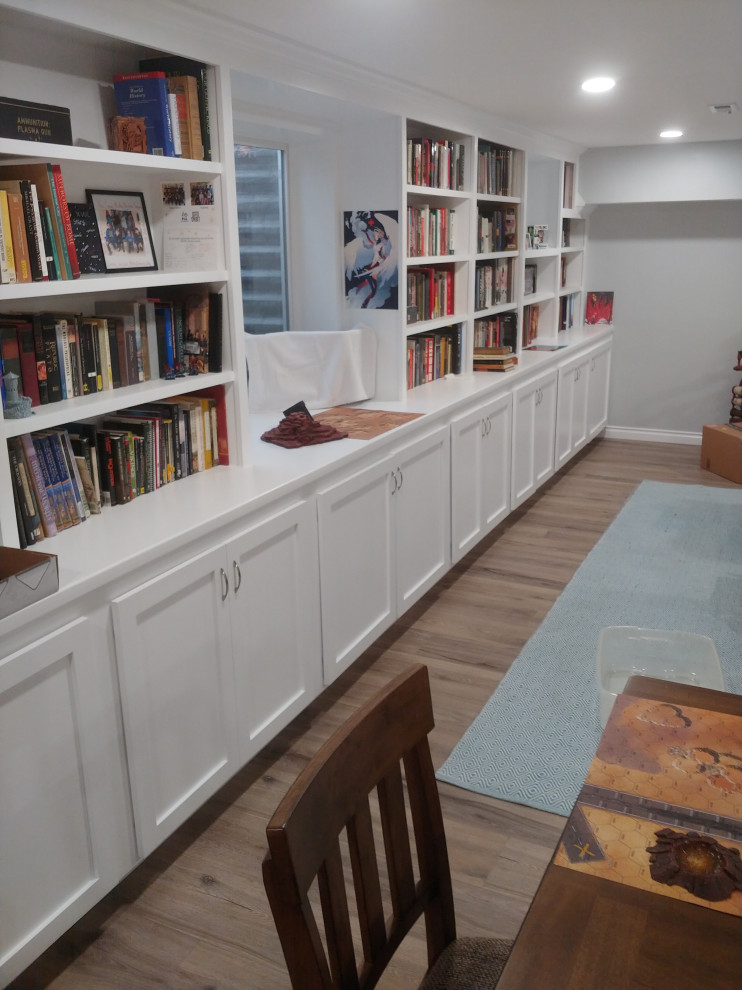 Basement Remodel with Custom Built-in Storage