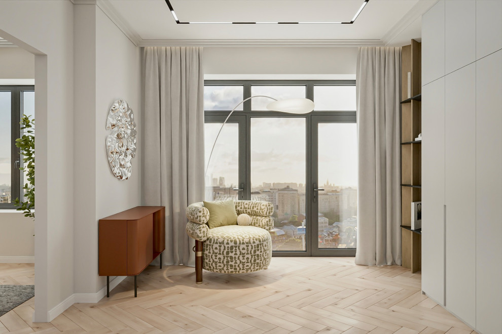 Современная спальня для яркой девушки