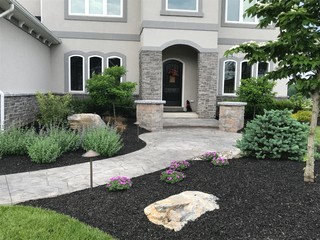 コンテンポラリースタイルのおしゃれな庭の通路の画像 75選 - 2025 年