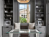 Transitional Home Office by M. Lahr Homes