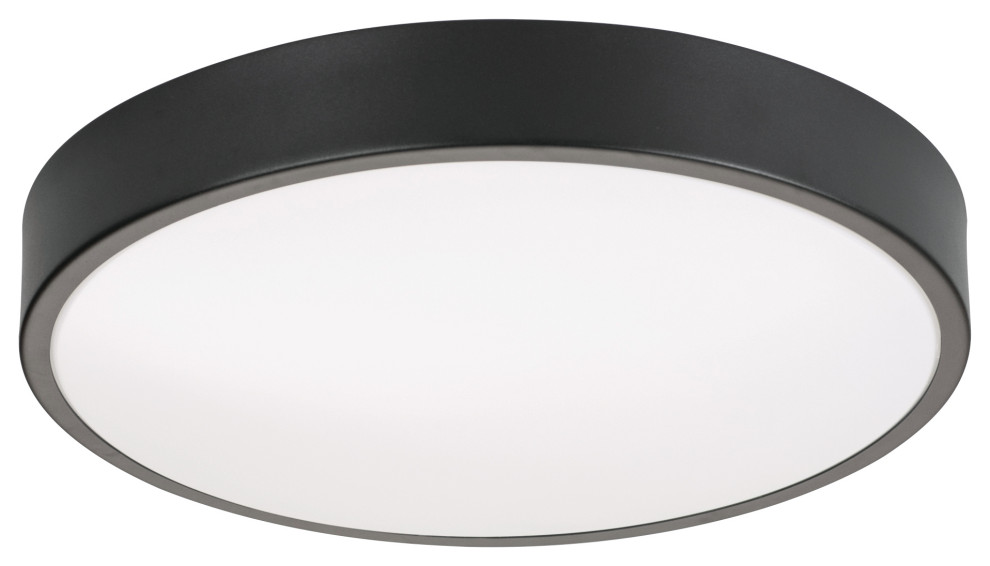 AFX Lighting Octavia LED 12" Flush Mount, Black/White, OTVF1218LAJD1BK