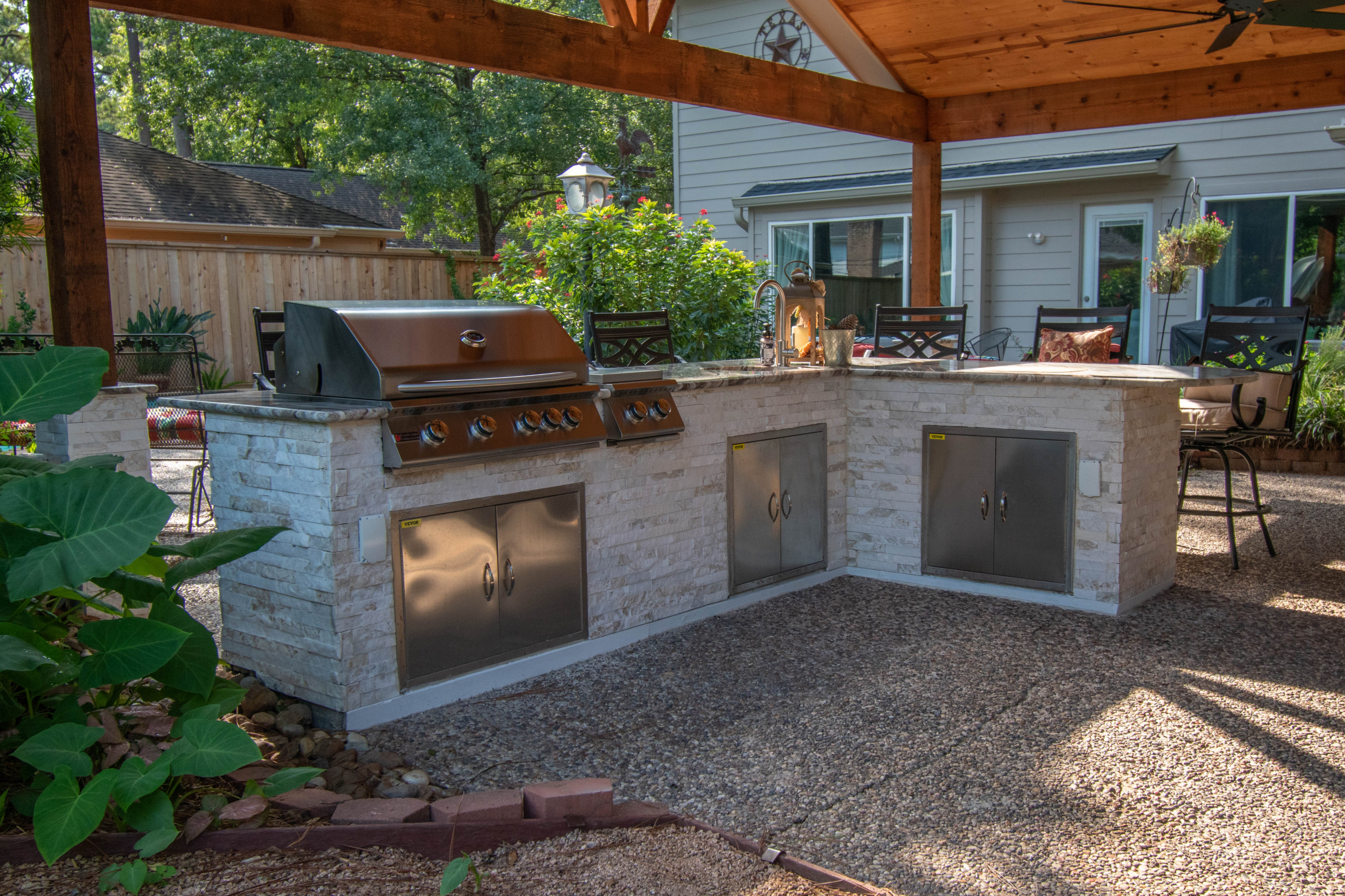 Total Exterior with Patio Cover and Outdoor Kitchen