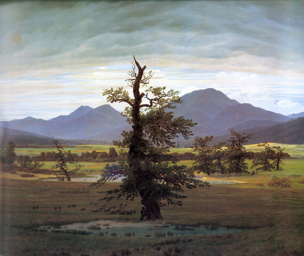 Caspar David Friedrich Landscape With Solitary Tree Print