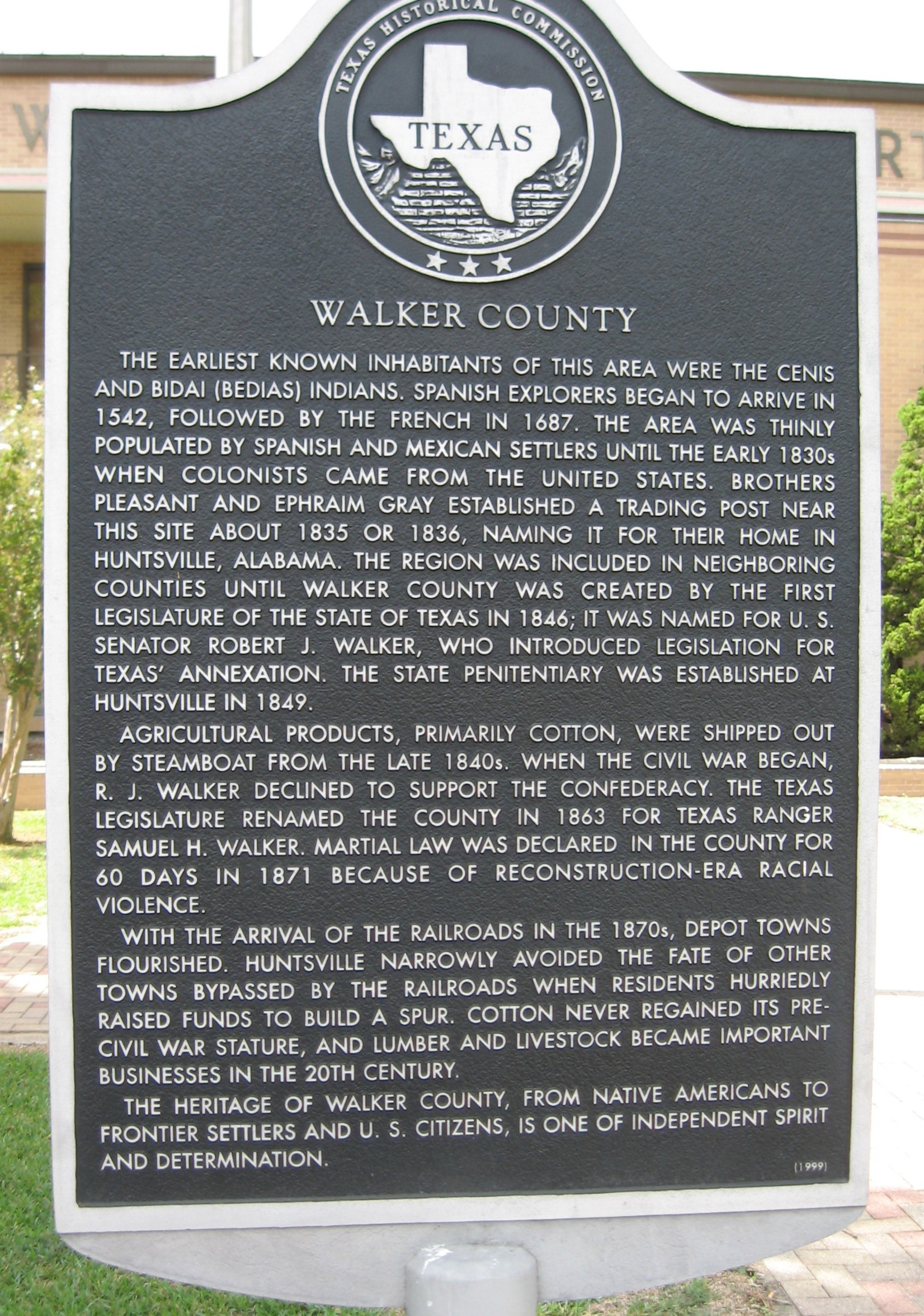 Walker County Historical Marker