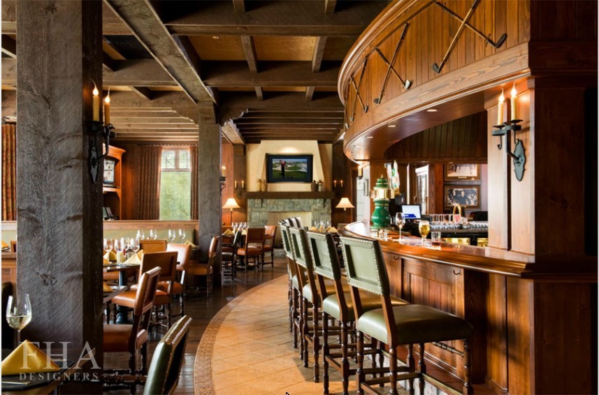 Photo of a country home bar in Los Angeles.