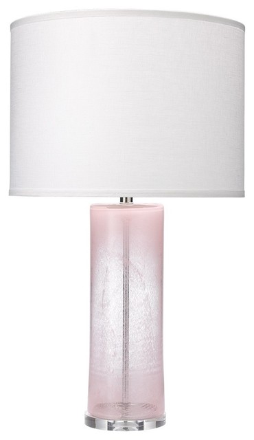 pink glass lamp base