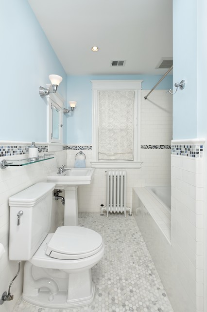 Traditional Subway  Tile  Bathroom  Transitional Bathroom  