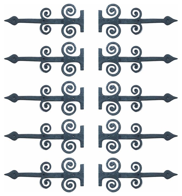 10 Decorative Heavy Iron Door Strap Hinge Spade 16 Long