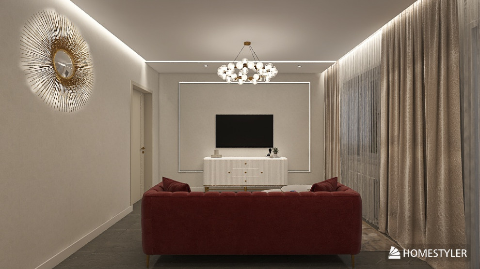 Кухня - гостиная в стиле ар деко