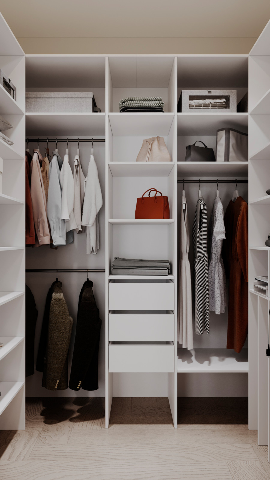 Светлый интерьер с цветовыми акцентами в ЖК Level Стрешнево