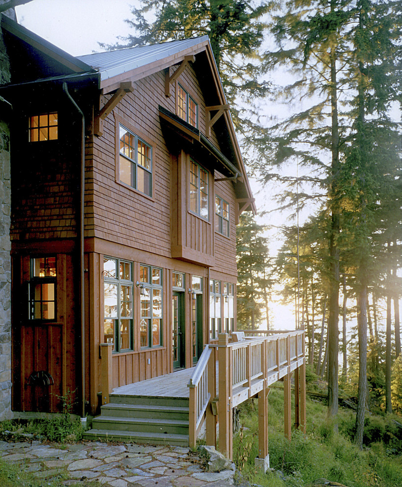 A new craftsman house on San Juan Island. Traditional Seattle by