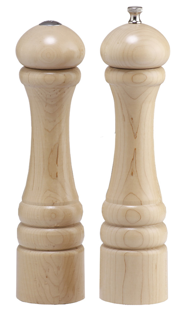 Chef Specialties Pro Series Imperial Pepper Mill and Salt Shaker Set, Natural