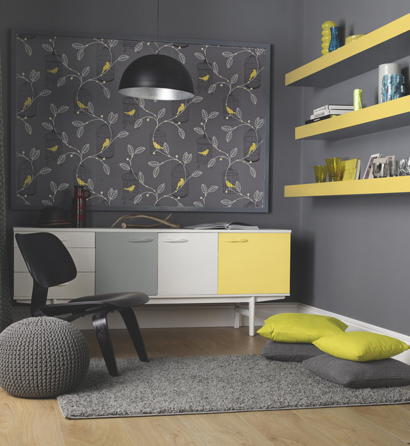 Living style; greys contemporary-vardagsrum