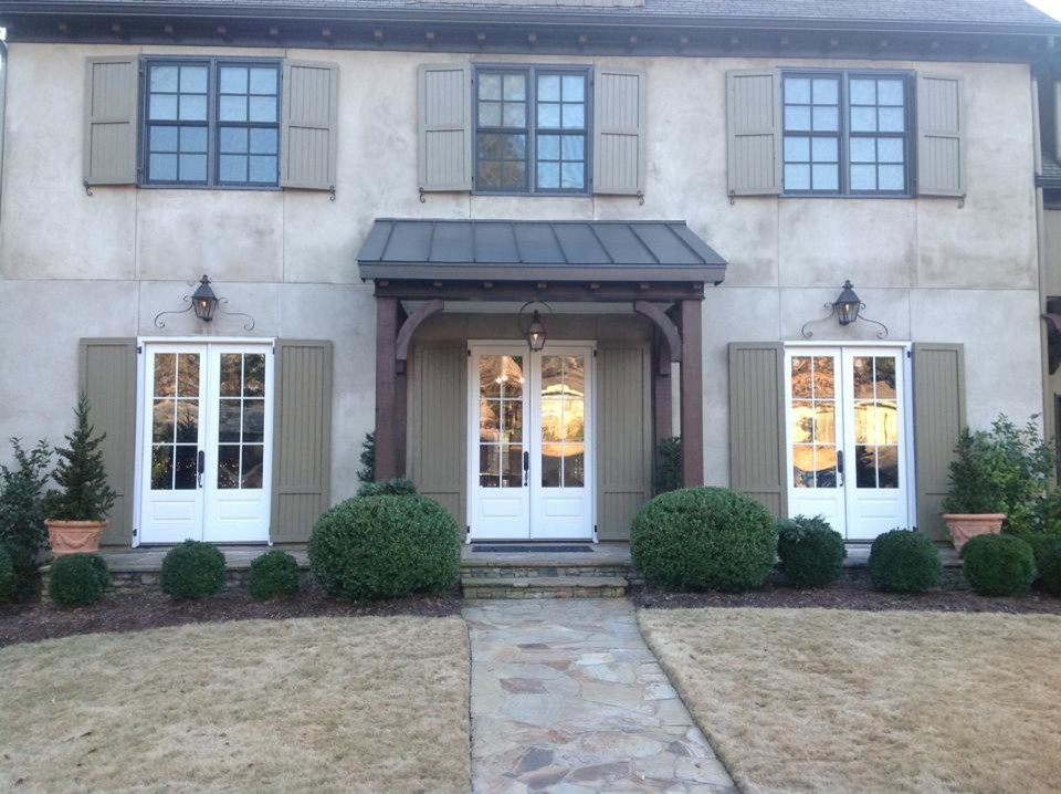 Large transitional front door photo in Atlanta