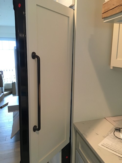 Help- custom paneled fridge sticks out!