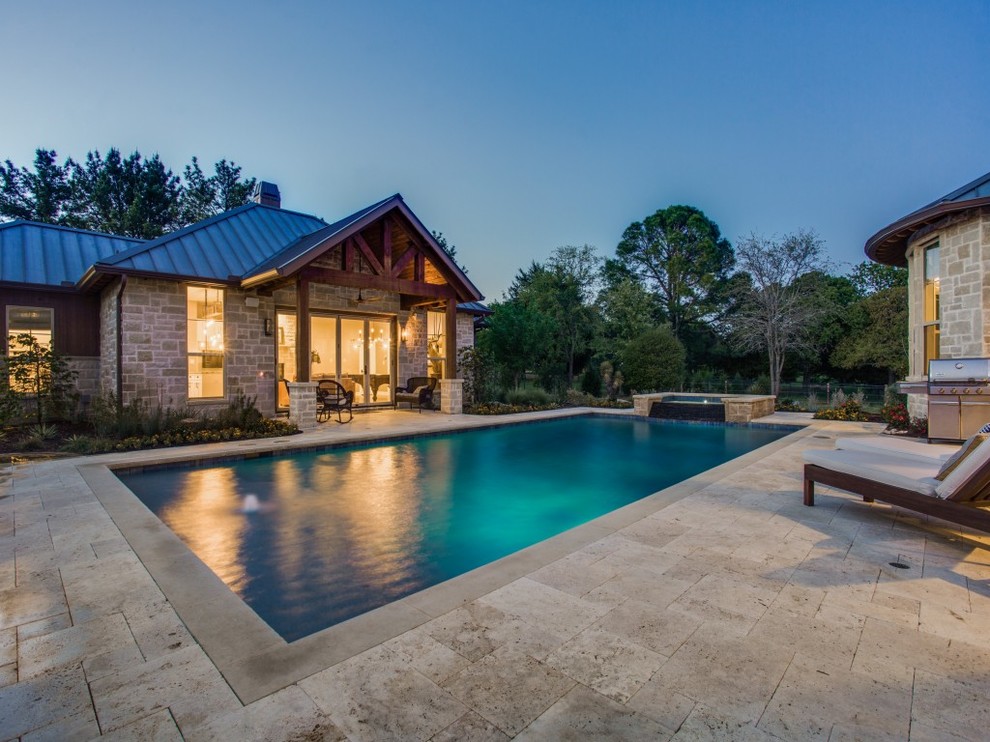 Inspiration for a country pool in Dallas.