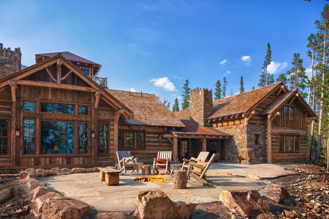Outdoor Firepit rustikal-patio