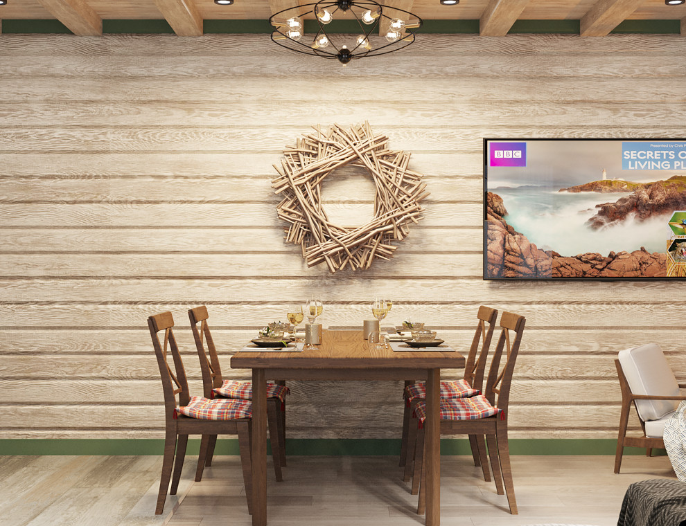 Брусовый дом выходного дня в Кантри стиле