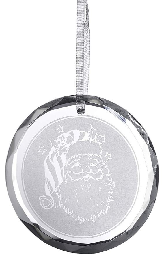 Galway Santa Round Ornament Contemporary Christmas Ornaments by