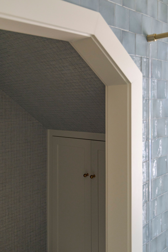 Powder Room Example Baker Remodel - Transitional - Bathroom - Dallas - by AMF construction ...
