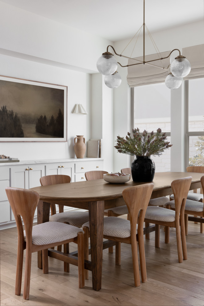 Inspiration for a transitional dining room remodel in Austin