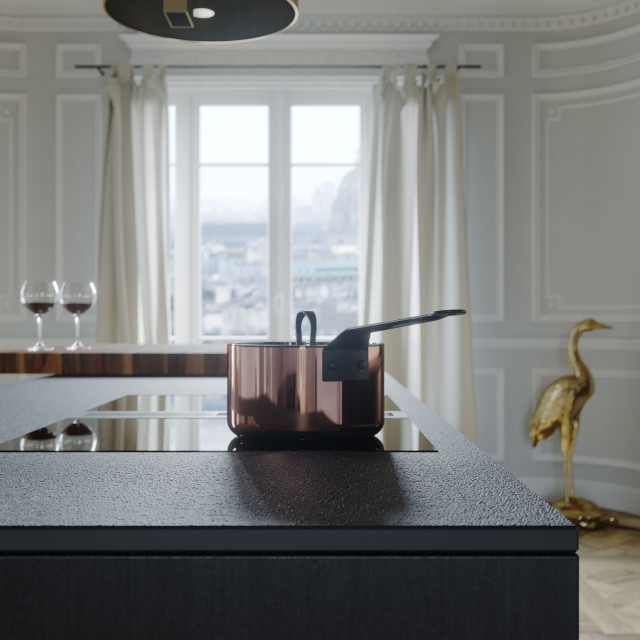 TOTAL BLACK contemporary-kitchen
