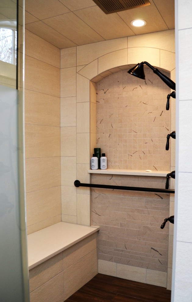Inspiration for a coastal home design remodel in Calgary