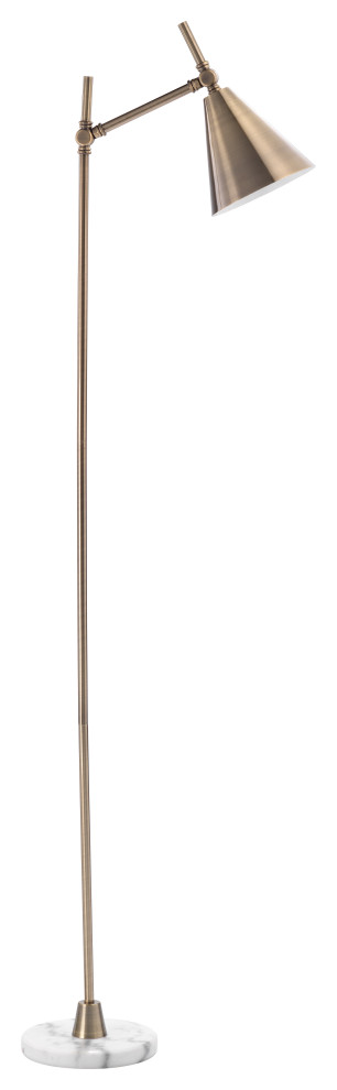Kennedry Iron Floor Lamp, Brass