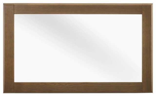Modern Contemporary Urban Living Living Room Fram Wall Mirror, Wood ...