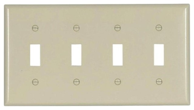 Cooper Wiring 2154la Box Standard Size Toggle Wall Plate 4 Gang Standard Size Toggle Wall Plate